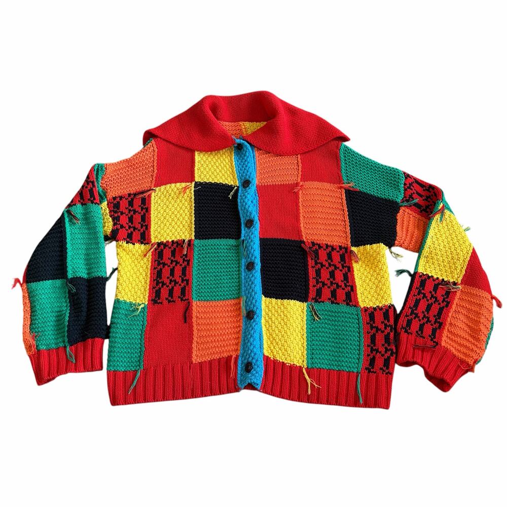 Handmade Harry Styles JW Anderson Inspired Crochet Cardigan Patchwork Oversized
